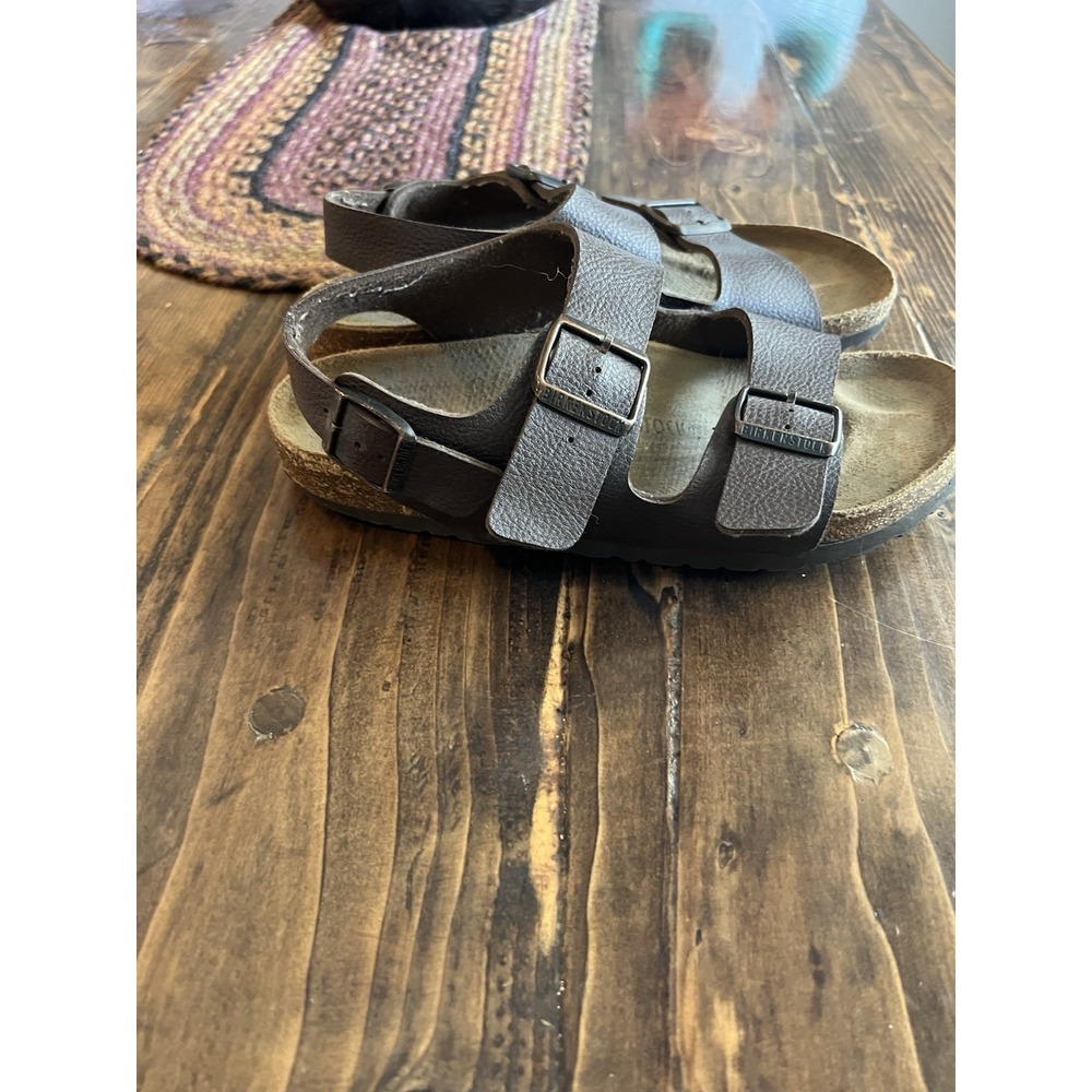 Birkenstock Milano Big Buckle Brown Tan Leather Women's Sandals Size 40 (9-9.5)